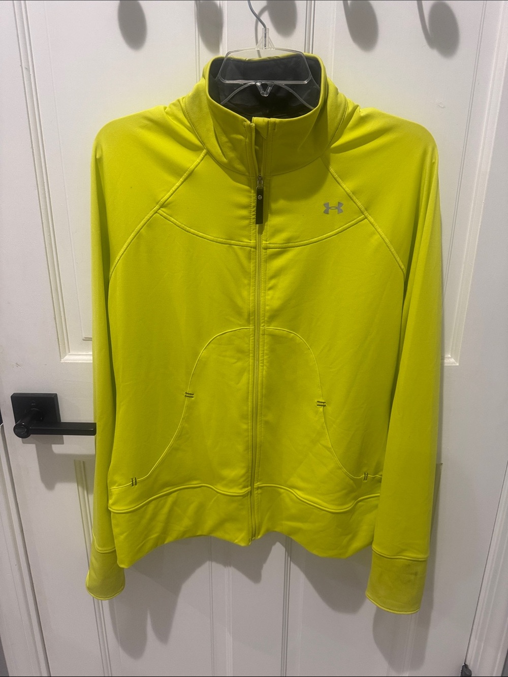 Under Armour Women's Neon Yellow Full-Zip Athletic Jacket